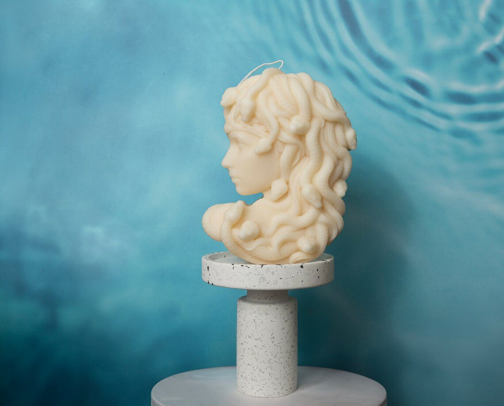 Large Medusa Sulpture Soy Wax Scented Candle - Crazy About Candles