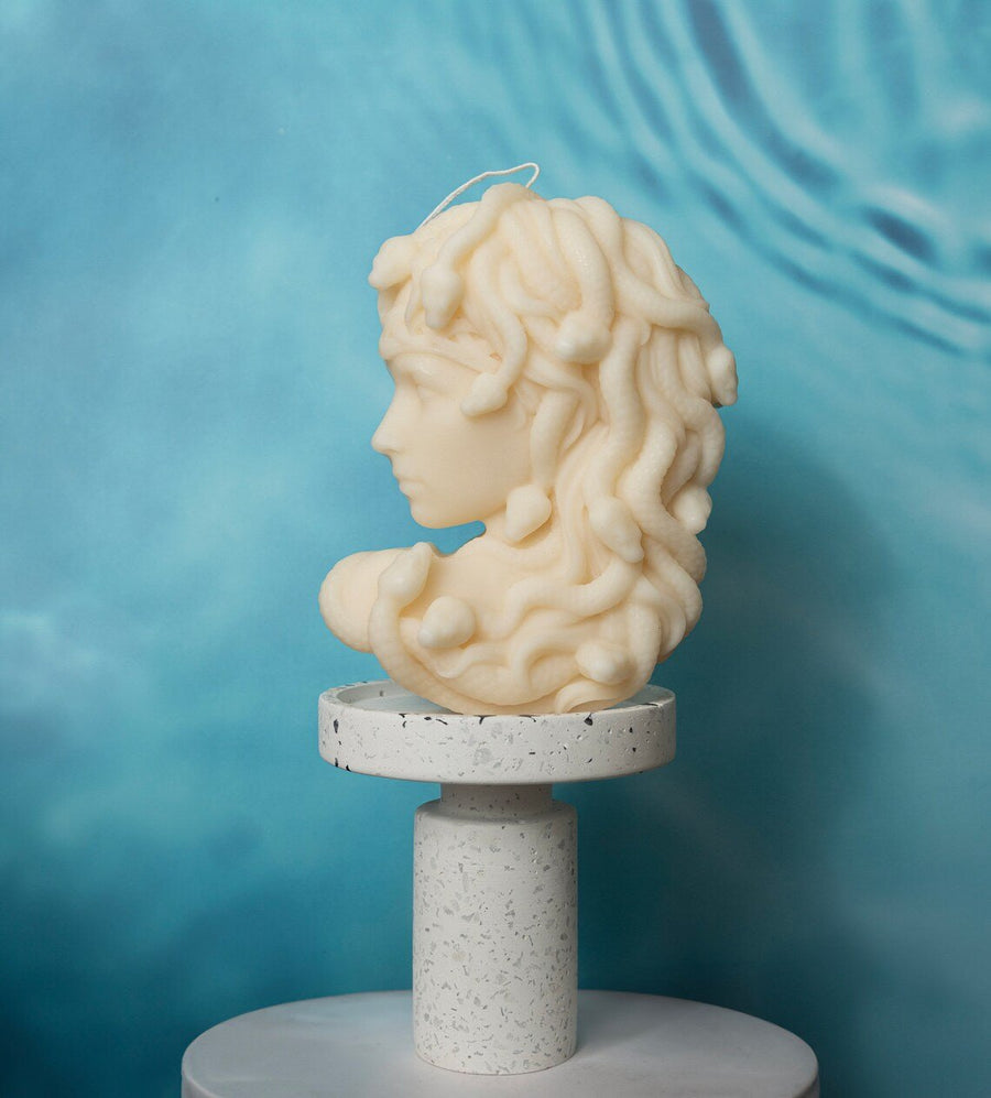 Large Medusa Sulpture Soy Wax Scented Candle - Crazy About Candles
