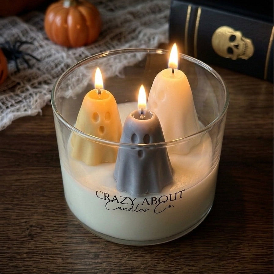 3 Ghost Candle by Crazy About Candles