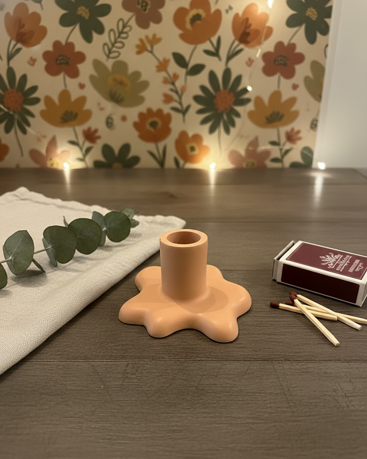 Blob Jesmonite Candle Holder | Minimalist Home Decor