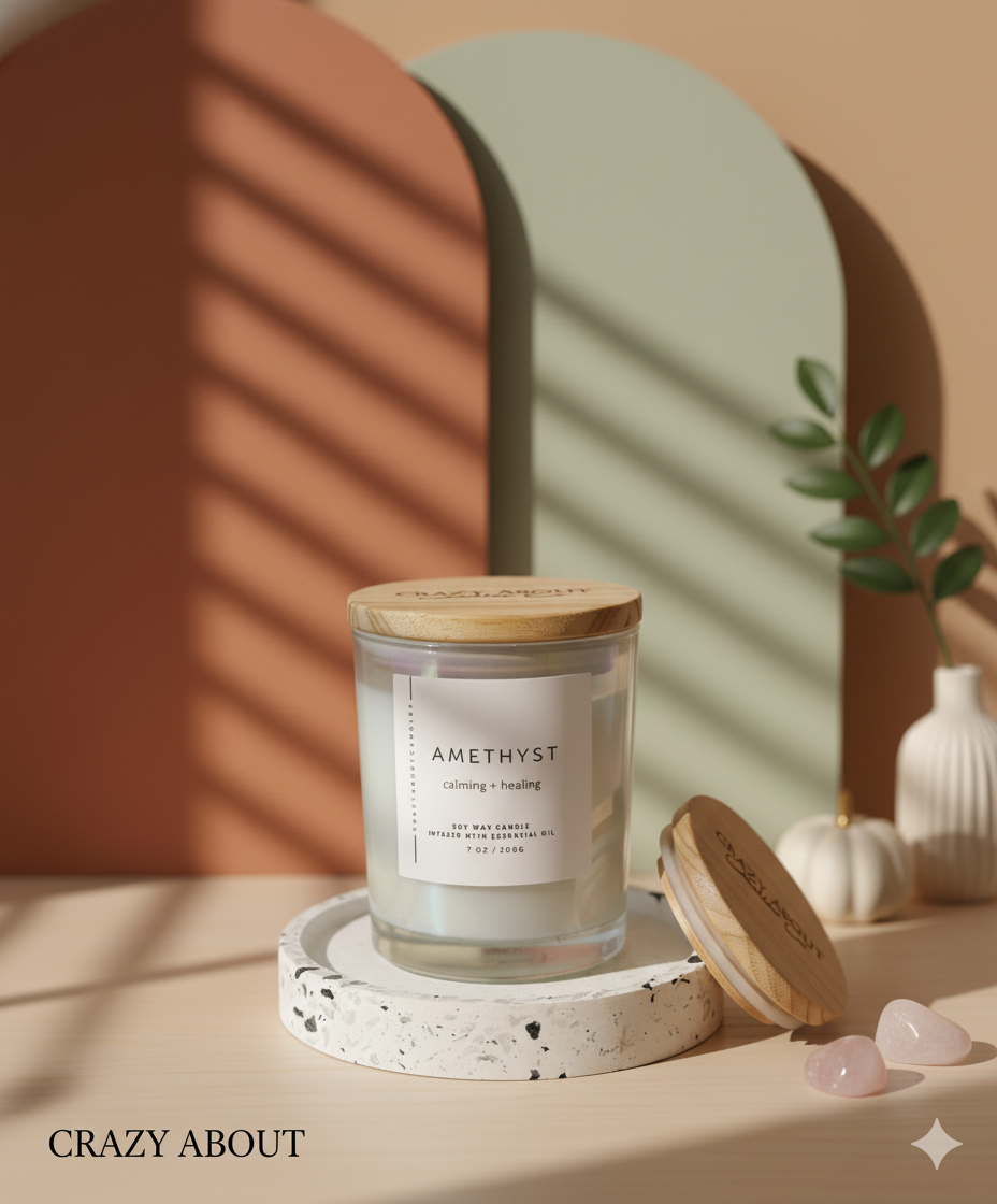 Amethyst Energy Container Candle