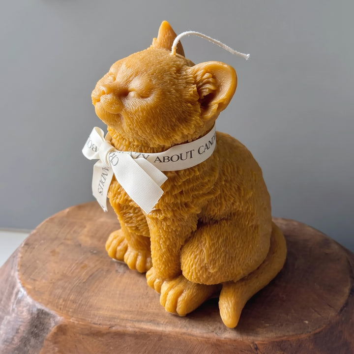 Light Brown Cat Candle by Crazy About Candles
