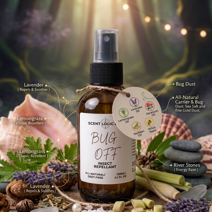A bottle of Scent Logic &