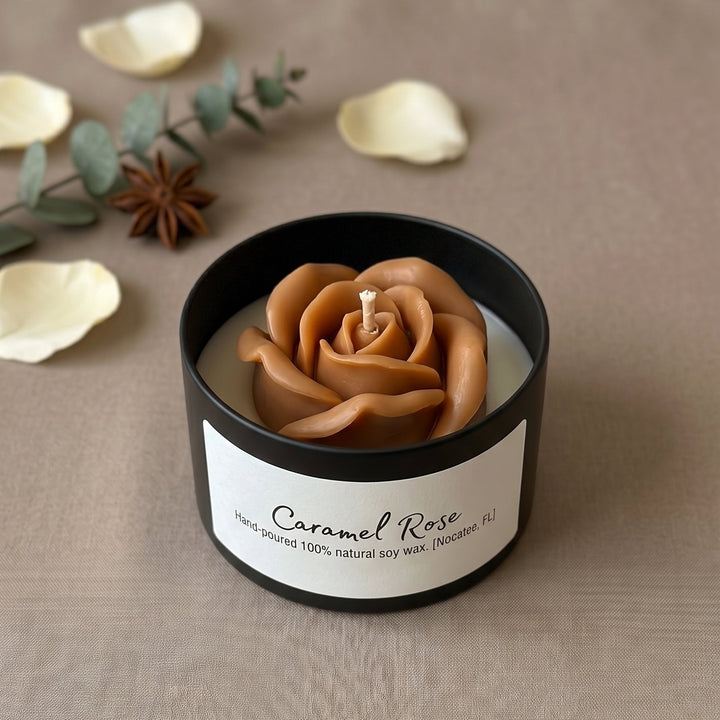 Rose Flower Candle in a Jar