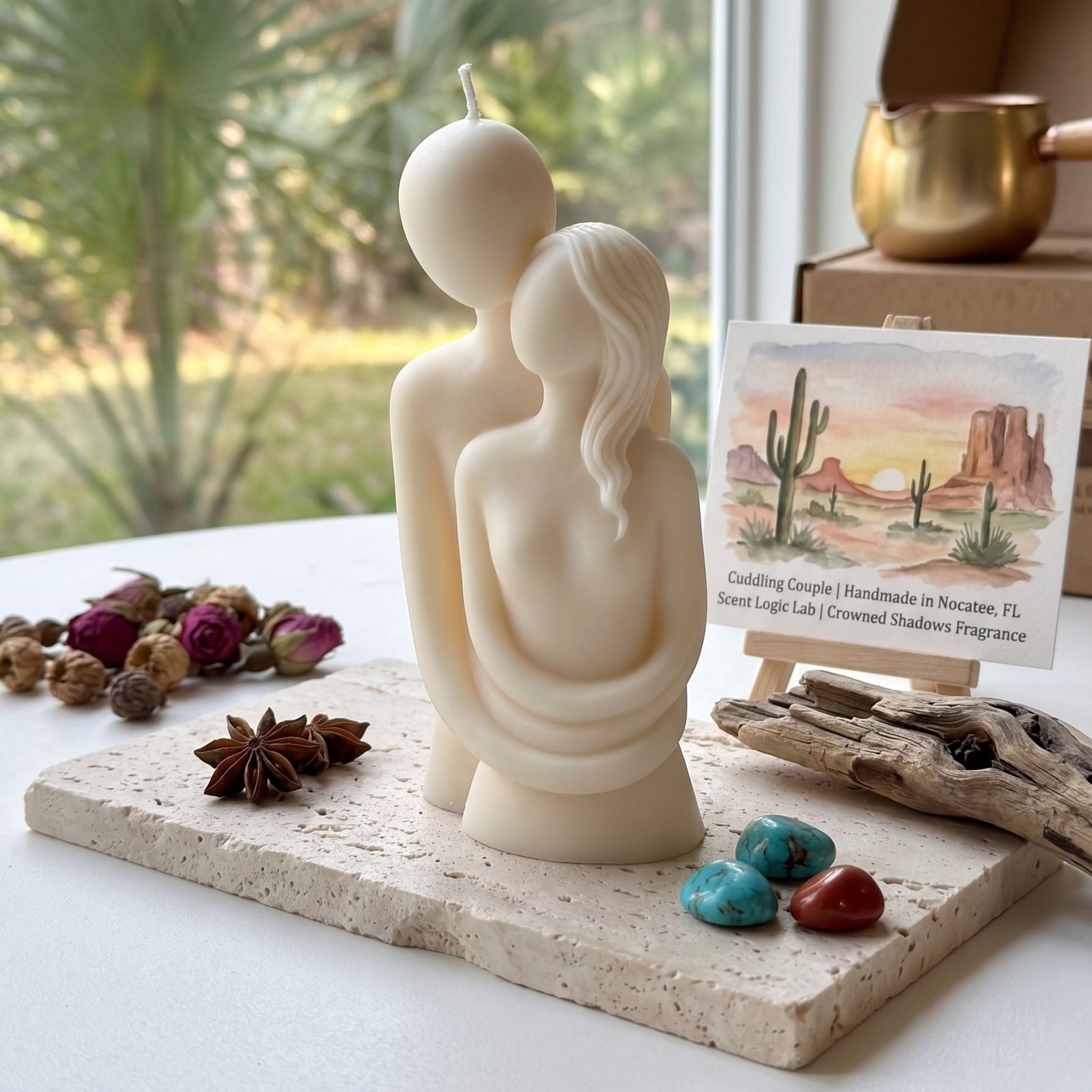 Cuddling Couple Candle by Crazy About Candles