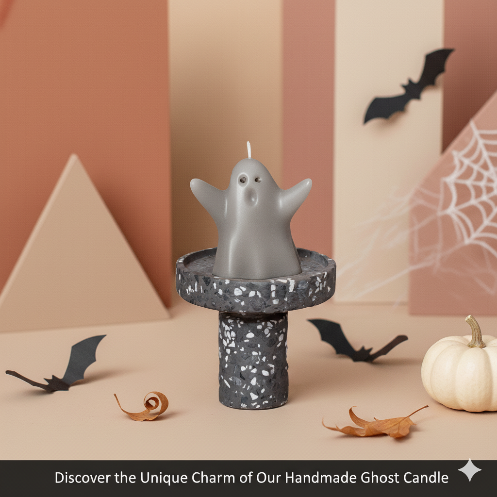 Ghost Candle for Halloween & Fall Decorating