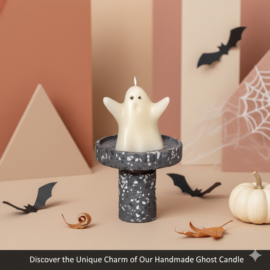 Ghost Candle for Halloween & Fall Decorating