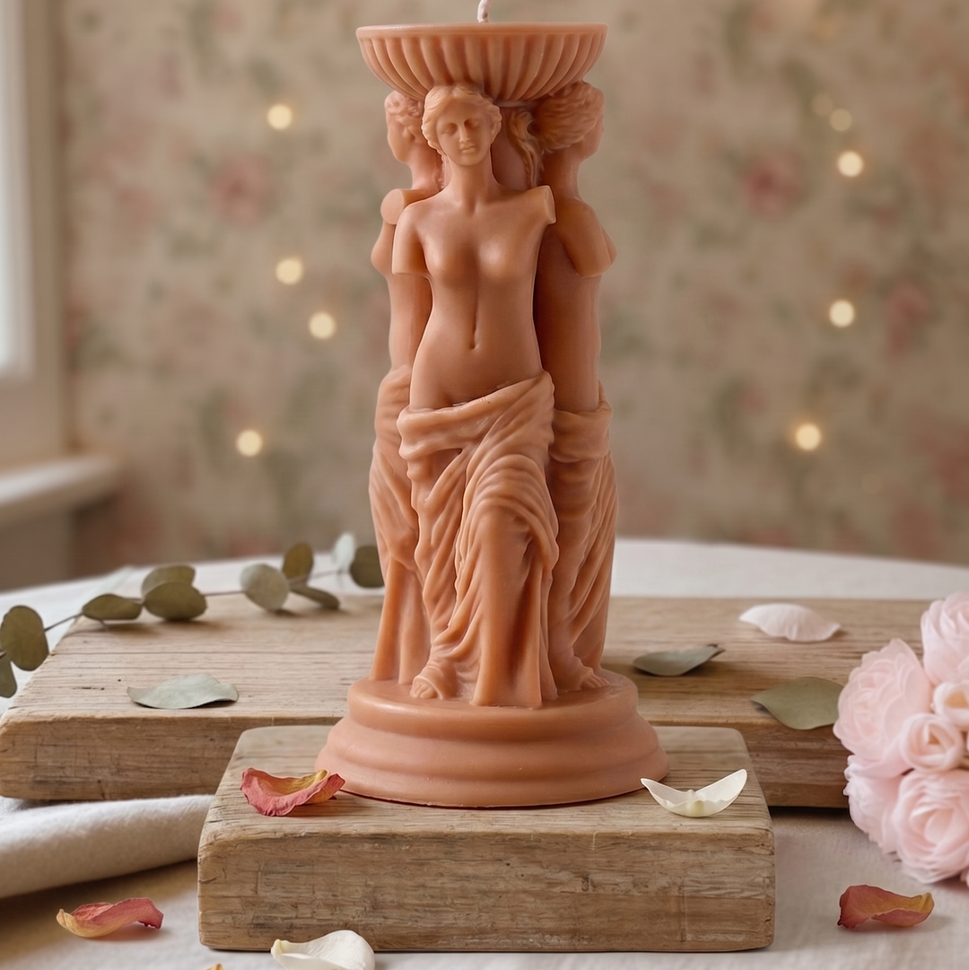 Goddess Sculpture Candle | Soy Wax Art Trio