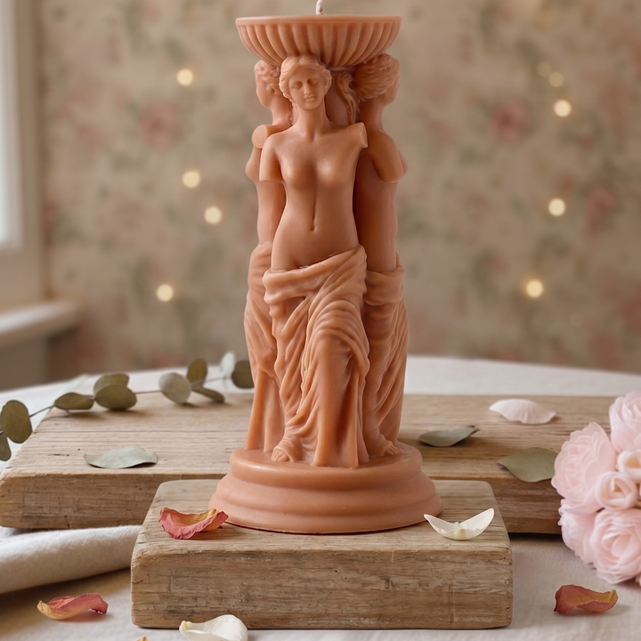 Goddess Sculpture Candle | Soy Wax Art Trio