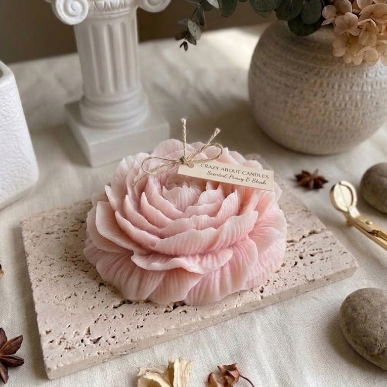 Large Peony Soy Wax Candle