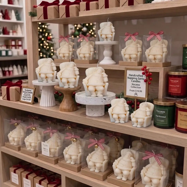 Napping Santa Candle | Soy Wax Candle | Christmas Candle