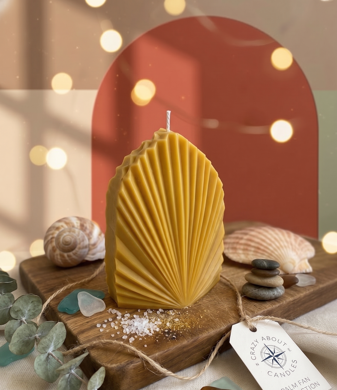 Minimalist Palm Leaf Candle