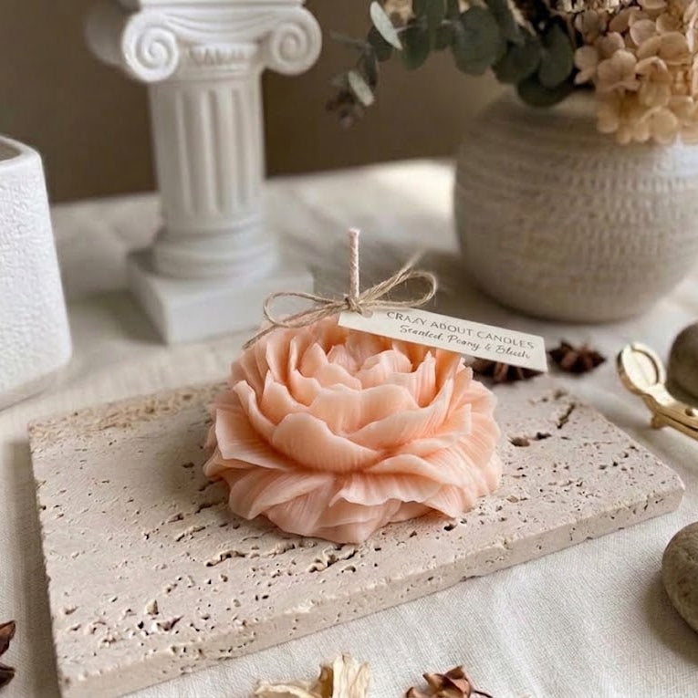 Peony Flower Soy Candle