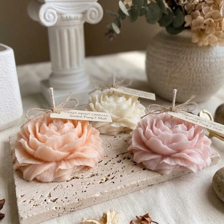 Peony Flower Soy Candle