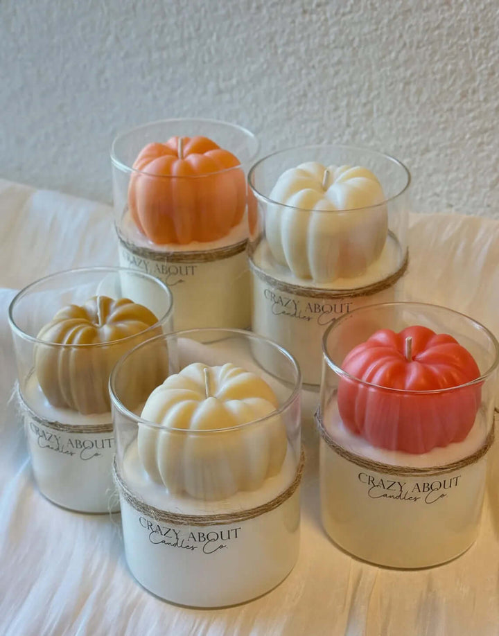 Soy Wax Pumpkin Candle – Cozy Autumn Scented Candle