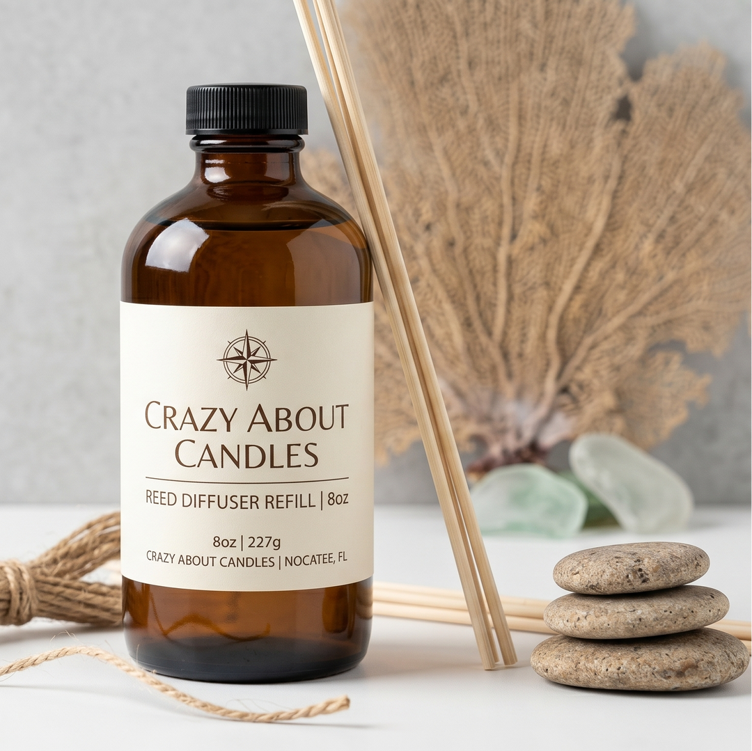 Reed diffuser refill bottle with &