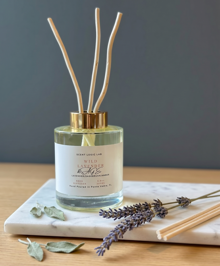 Wild Lavender Reed Diffuser – 100ml &amp; 200ml | Hand-Poured Aroma for Home or Office