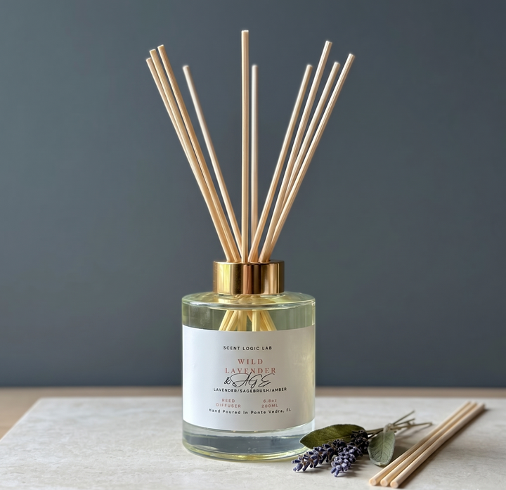Wild Lavender Reed Diffuser – 100ml &amp; 200ml | Hand-Poured Aroma for Home or Office