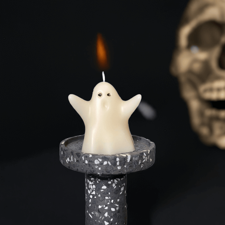 Handmade Soy Wax Ghost Candle – Fun Halloween Decoration
