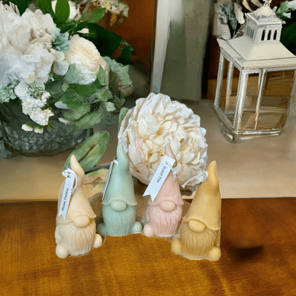 Gnome Soy Wax Scented Candle – 5oz Woodland-Inspired Sculptural Candle, Available in 7 Colors & 6 Scents, Made in USA