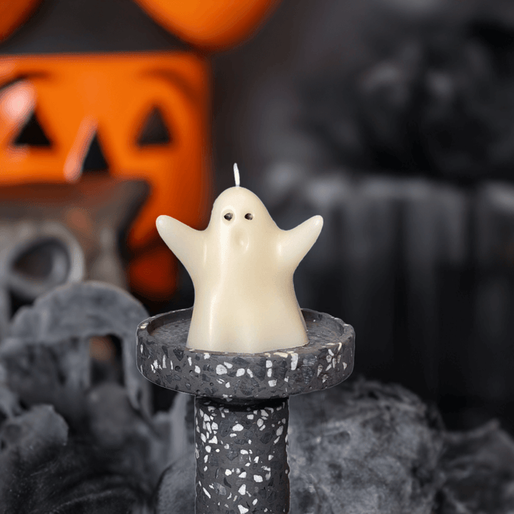 Cute Ghost Handmade Soy Wax Candle – Perfect for Halloween Decor