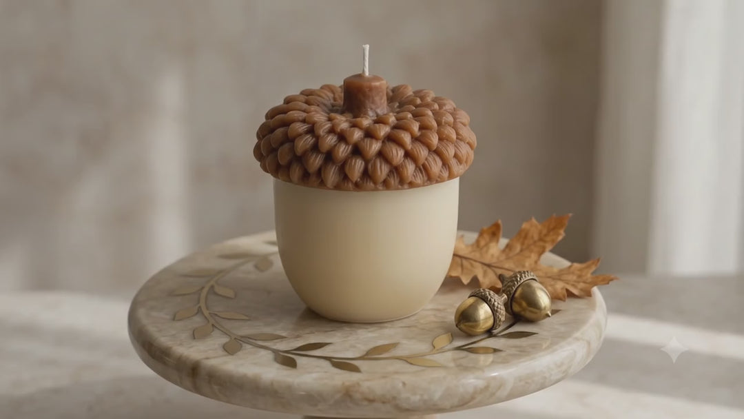 Handmade Acorn Candle by Crazy About Candles