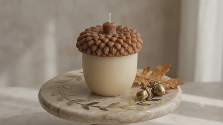 Handmade Acorn Candle by Crazy About Candles