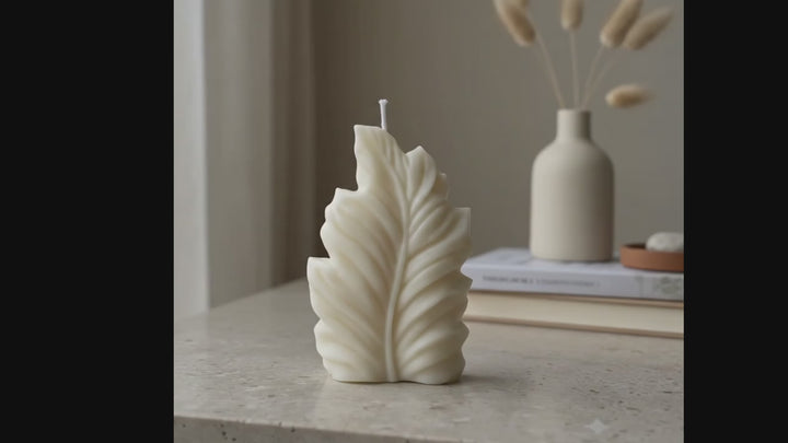 Minimalist Feather Sculpture Candle