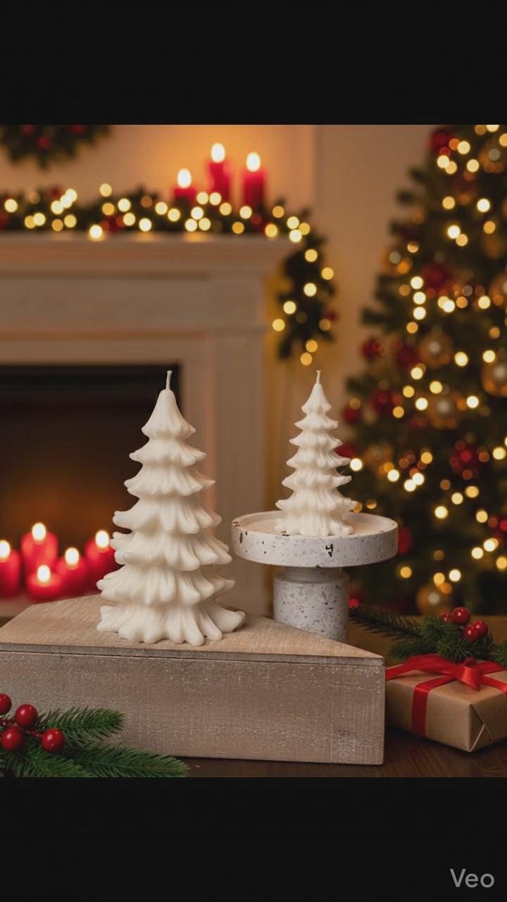 Christmas Tree Cedar Candles | Holiday Decor