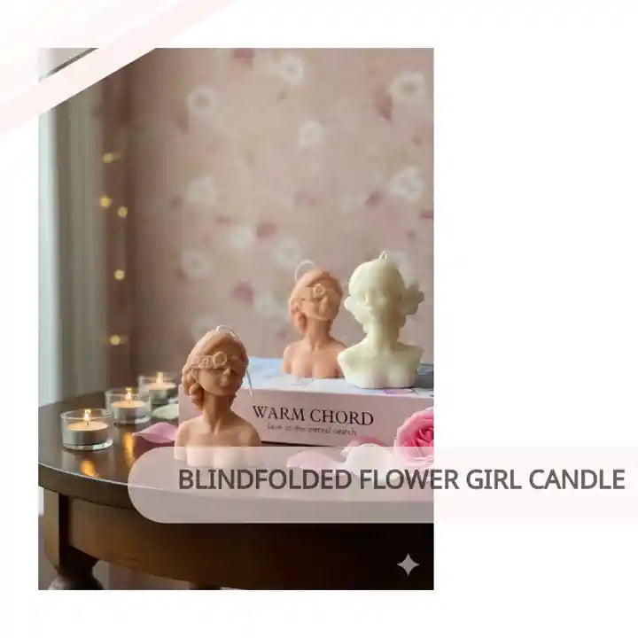 Blindfolded Flower Girl Candle by@Outfy