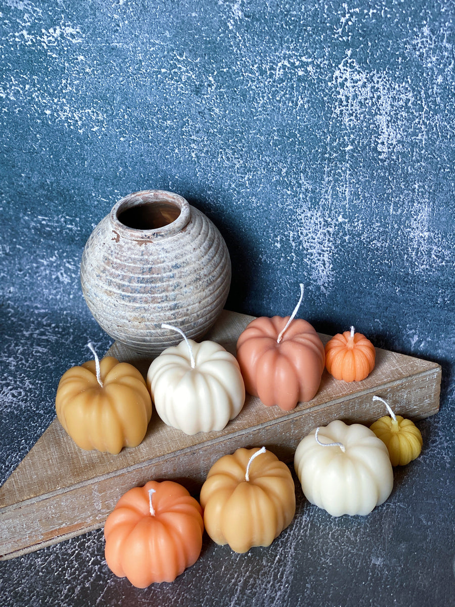 Autumn Pumpkin Handmade Soy Wax Candle• Halloween Decor - Crazy About Candles