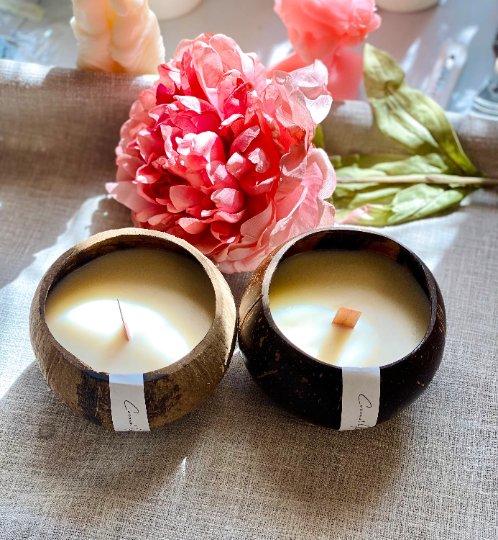 Coconut Wax Candle in Coconut Shell - Crazy About Candles