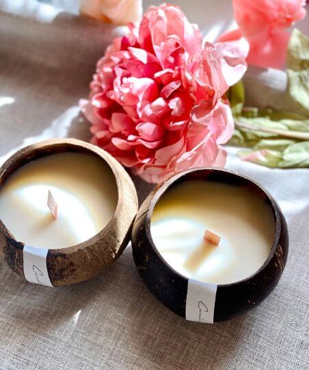 Coconut Wax Candle in Coconut Shell - Crazy About Candles