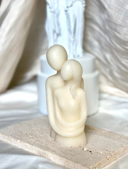 Intimate Couple Sculpted Soy Wax Candle – Handcrafted in USA, Clean Cotton Wick, Romantic Home Décor Accent