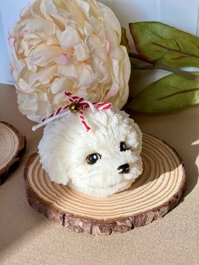 Cute Puppy Head Soy Wax Candle - Crazy About Candles