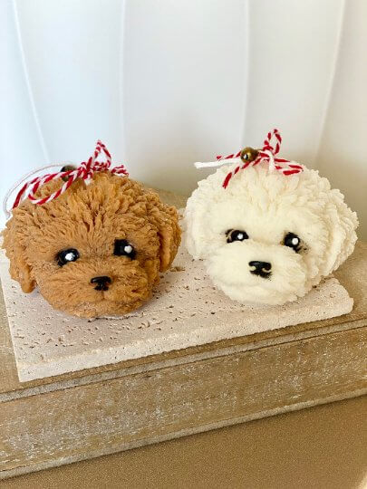 Puppy candle home décor for pet lovers