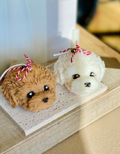 Cute puppy candle for dog lovers