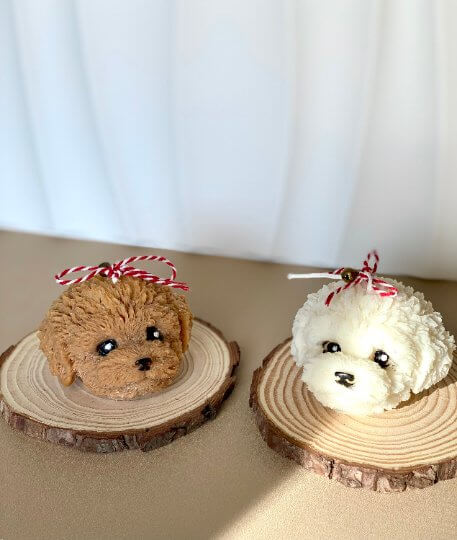 Dog lover gift idea – puppy face candle