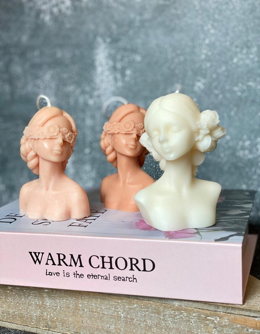 Flower Girl & Blindfolded Lady Candle – A Unique Statement for Your Home