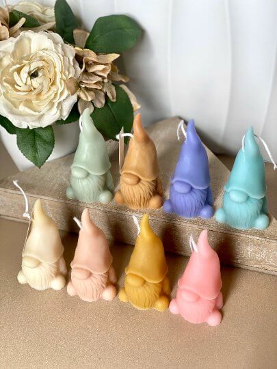 Gnome Soy Wax Scented Candle by Crazy About Candles – Small-Batch Hand-Poured, Cottagecore &amp; Woodland Nursery Décor