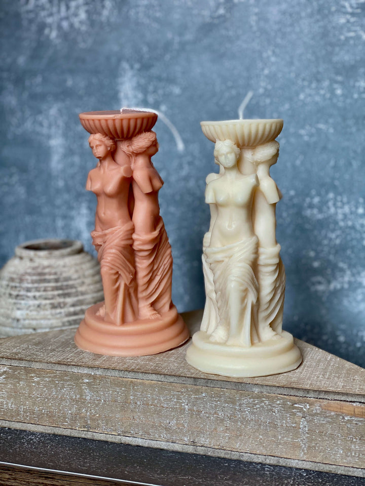 Feminine energy inspired soy candle décor