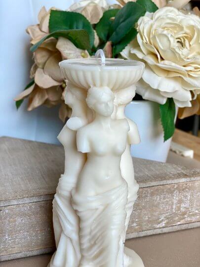 Custom color goddess trio soy candle