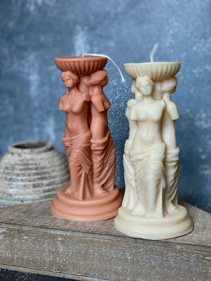 Goddess body sculpture candle for home décor