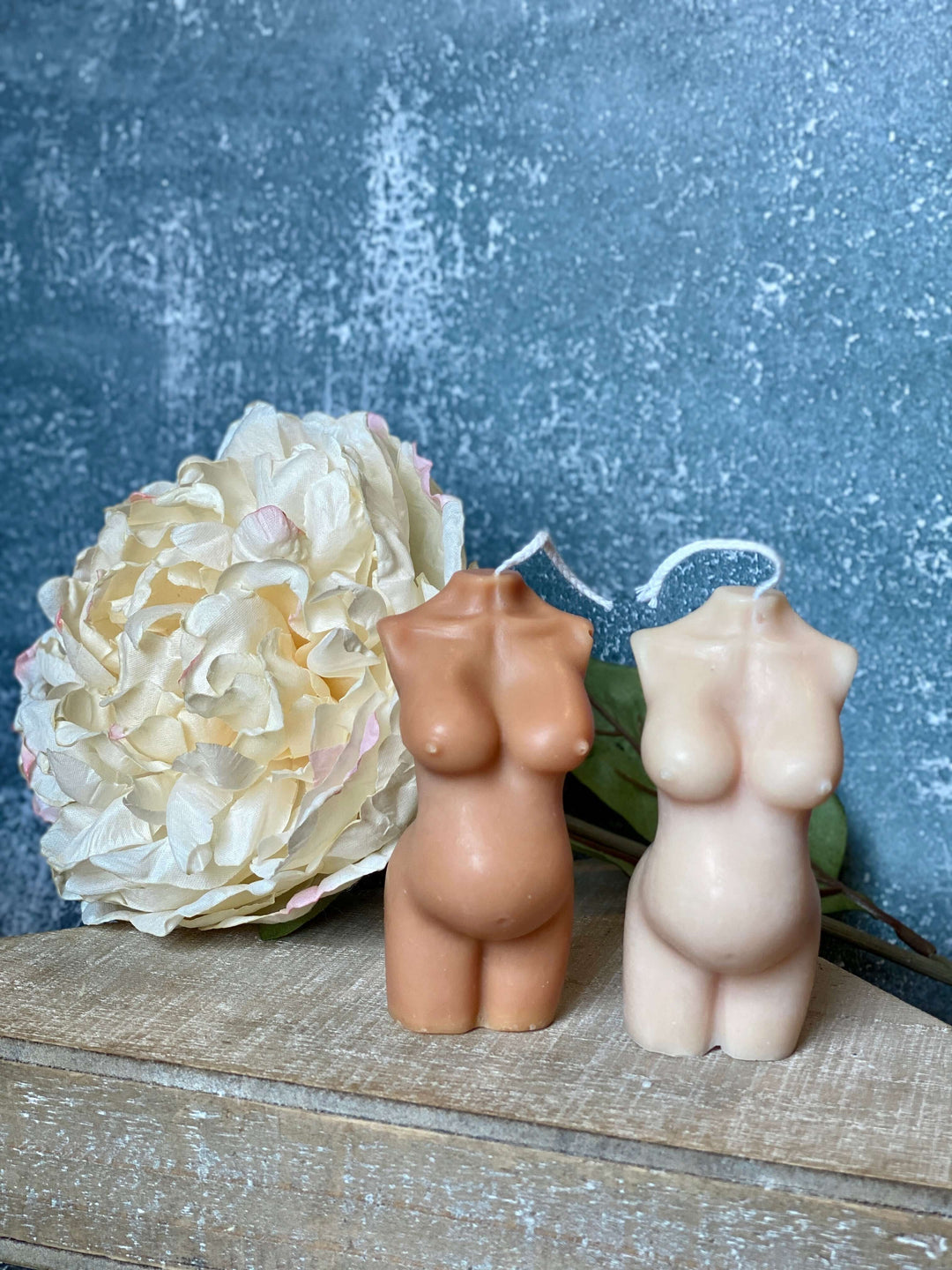 Pregnant woman body candle made from soy wax