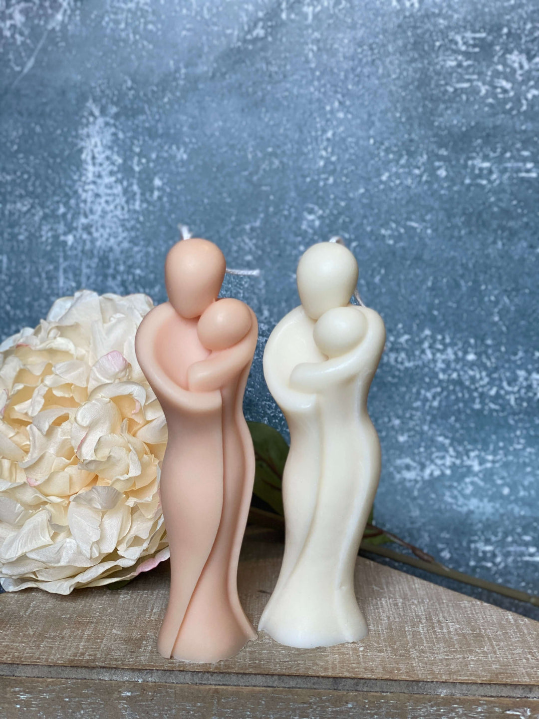 Mother and child body sculpture candle