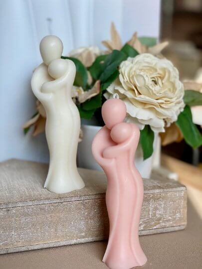 Artistic candle of motherly love