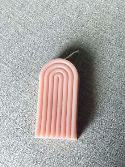 Colorful arch candle by Crazy About Candles