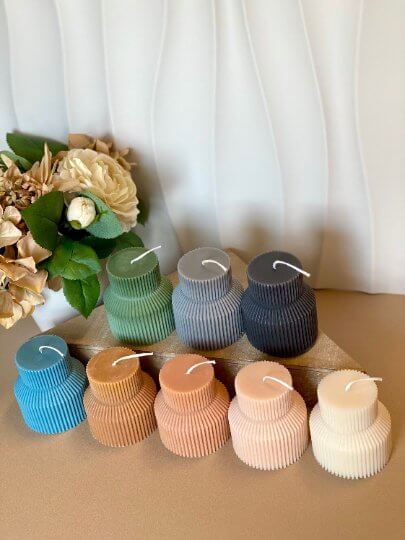 Ribbed Pedestal Pillar - Crazy About Candles