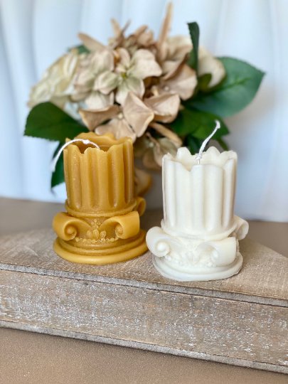 Romano Pillar Sculpture Soy Candle - Crazy About Candles