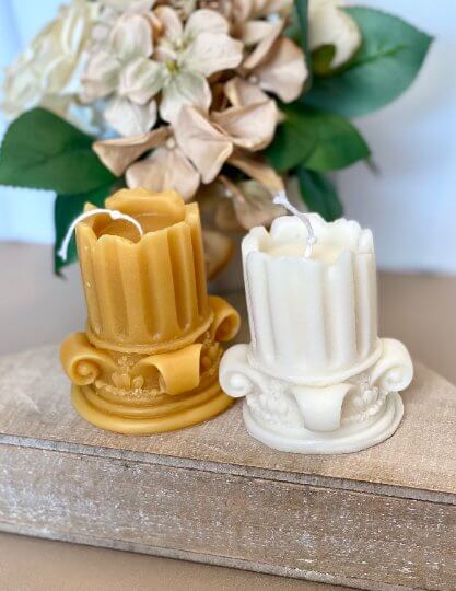 Romano Pillar Sculpture Soy Candle - Crazy About Candles